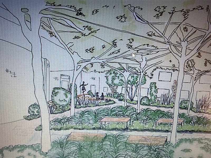 De nieuwe binnentuin van Humanitas Deventer